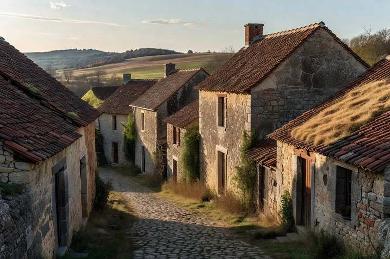 Croix de chemin ancienne en fer forgé dans un hameau du Forez, témoin de la piété rurale de Pralong